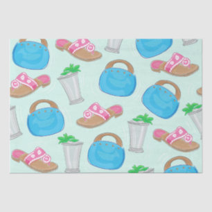 Papier Mousseline Bermuda Sac Sandals Mint Julep Preppy