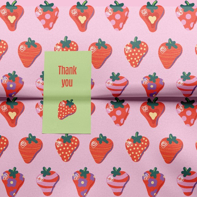 Papier Mousseline Berry Illustré fraise (Créateur téléchargé)