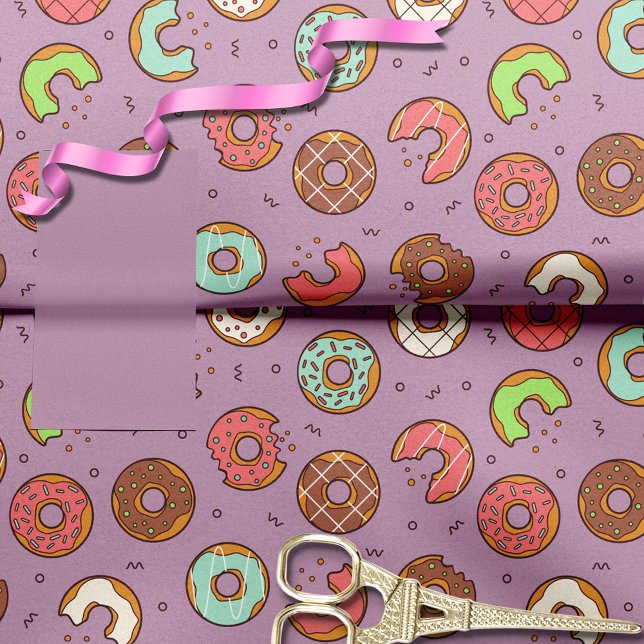 Papier Mousseline Berry Motif de Donut Retro (Créateur téléchargé)