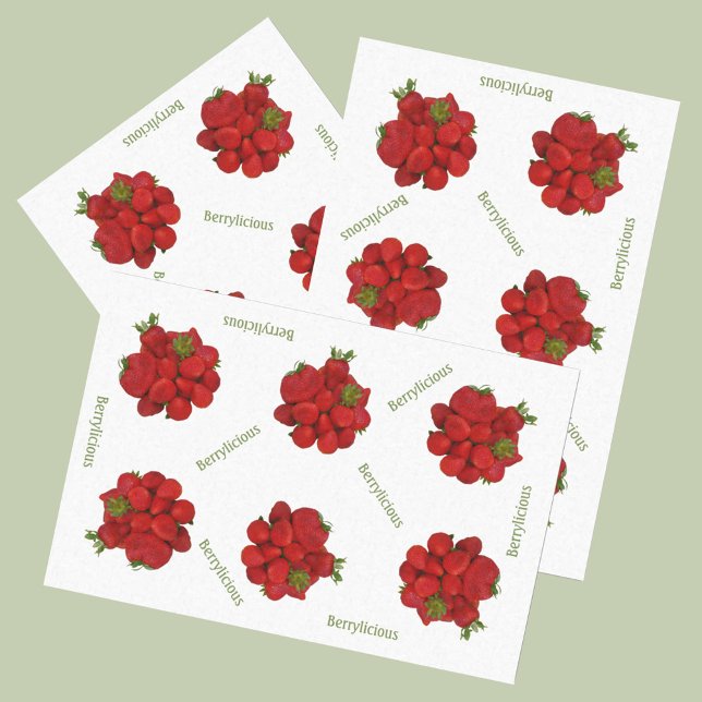 Papier Mousseline Berrylicious de fraises rouges (Créateur téléchargé)