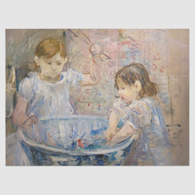 Papier Mousseline Berthe Morisot - Enfants dans le bassin (Recto)