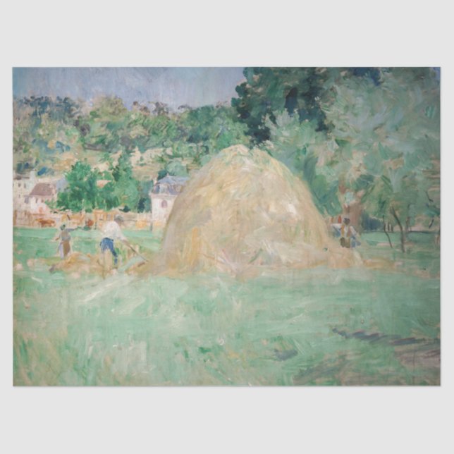 Papier Mousseline Berthe Morisot - Les piles de Haystacks à Bougival (Recto)