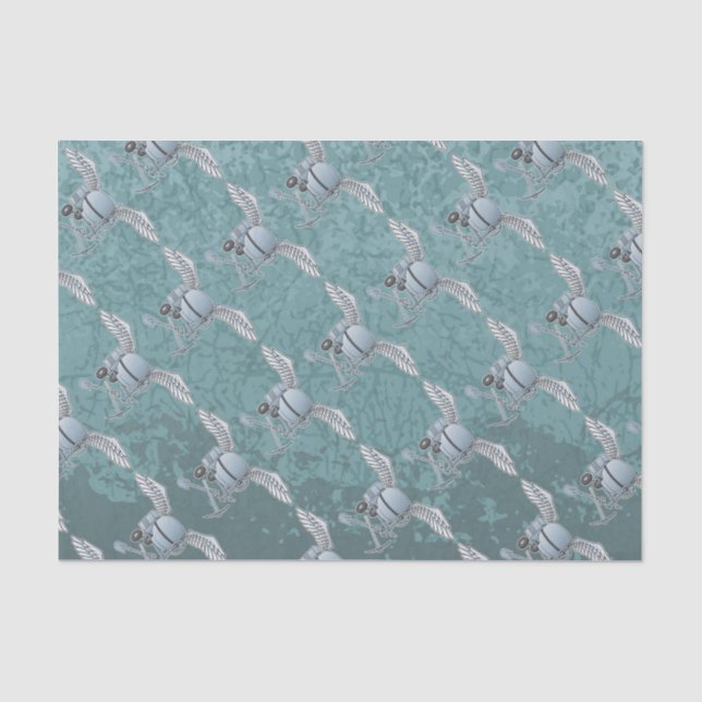 Papier Mousseline Béton bleu-gris (Recto)