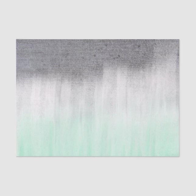 Papier Mousseline béton urbain, papier de tissu vert menthe (Recto)