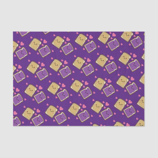 Papier Mousseline Beurre d'arachide et Jelly fête d'anniversaire PBJ (Recto)