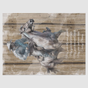 Papier Mousseline Bienheureux Cowboy Cheval Occidental Homme