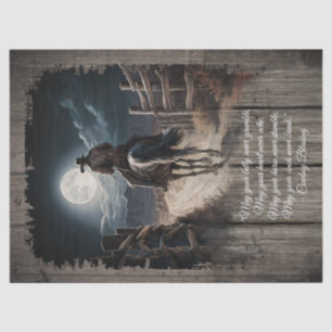 Papier Mousseline Bienheureux Cowboy Cheval Occidental Homme