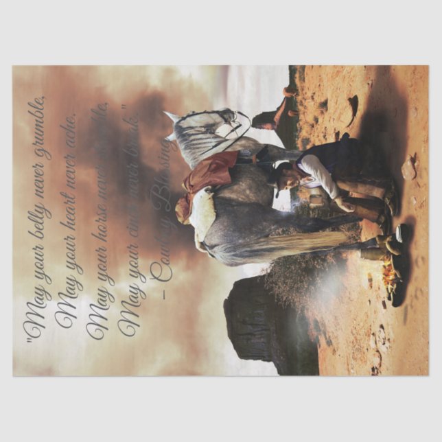 Papier Mousseline Bienheureux cowboys (Recto)