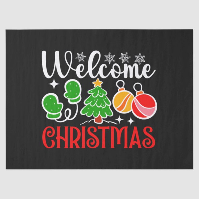 Papier Mousseline Bienvenue Noël-23758  (Recto)
