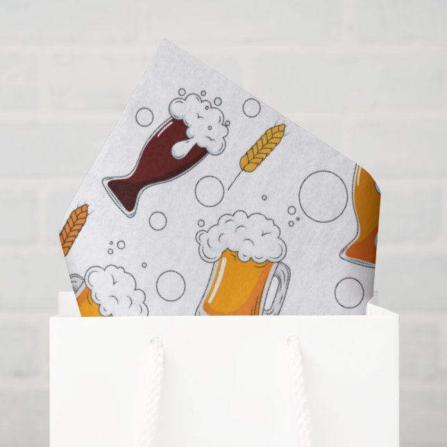 Papier Mousseline Bière pression (Sac cadeau)