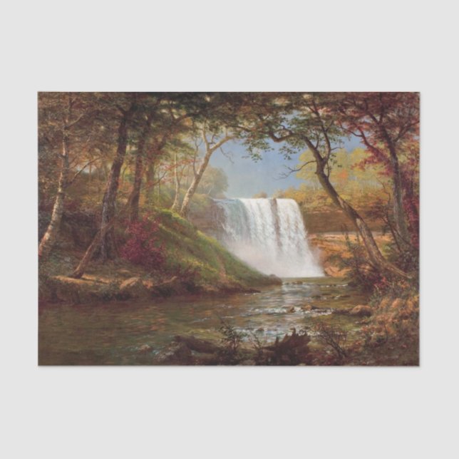 Papier Mousseline Bierstadt Minnehaha Falls peinture (Recto)