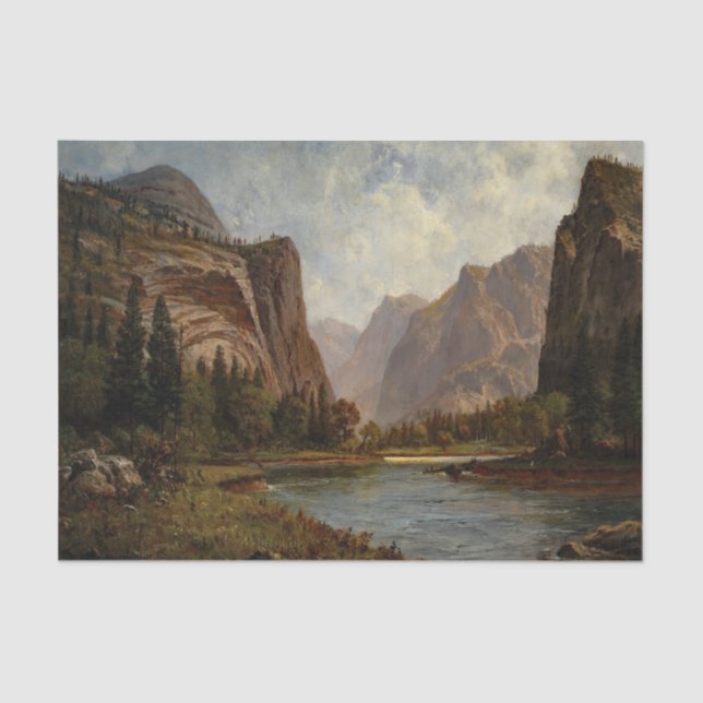 Papier Mousseline Bierstadt Portes de Yosemite Peinture (Recto)