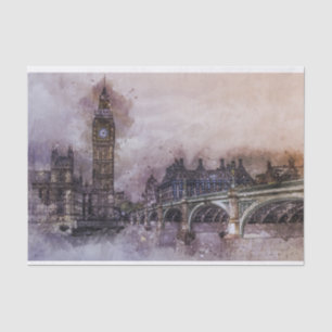 Papier Mousseline Big Ben, Westminster Palace, Londres Angleterre