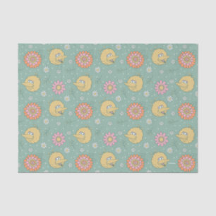 Papier Mousseline Big Bird Good Vibes Floral Pattern