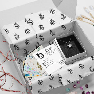 Papier Mousseline Bijoux Nom commercial Marque Logo Emballage simple