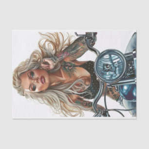 Papier Mousseline Biker Babe12