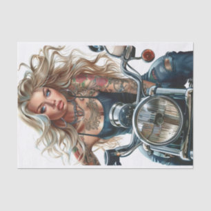 Papier Mousseline Biker Babe15