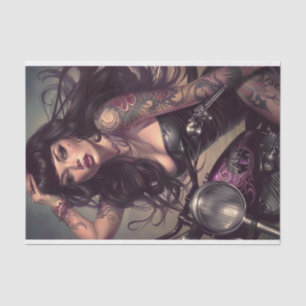 Papier Mousseline Biker Babe16