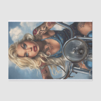 Papier Mousseline Biker Babe2