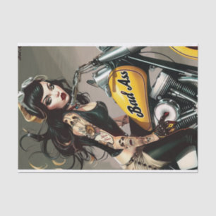 Papier Mousseline Biker Babe2 Bad to the Bone Edition