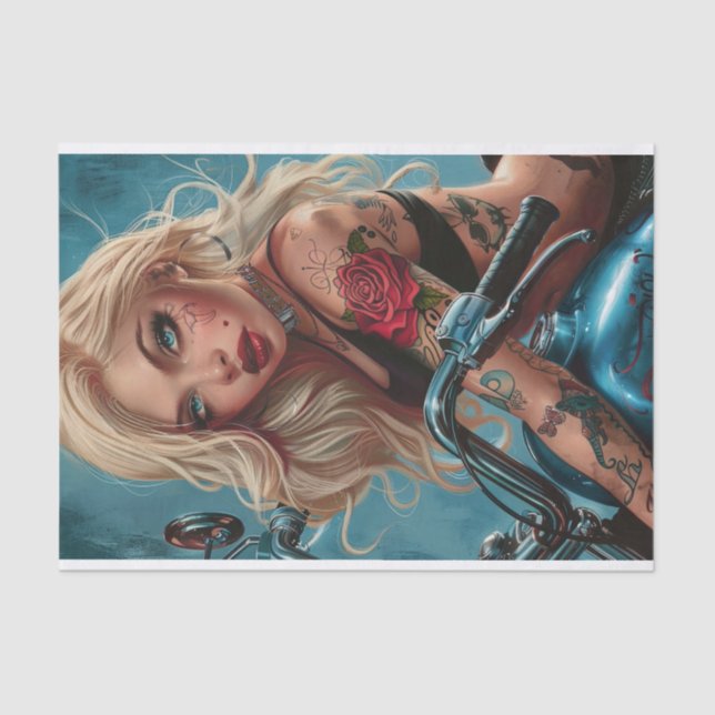 Papier Mousseline Biker Babe4 (Recto)