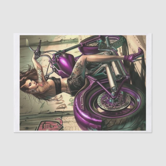 Papier Mousseline Biker Babe4 Bad to the Bone Edition (Recto)