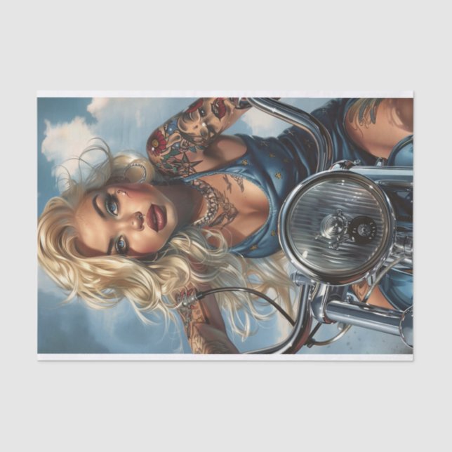 Papier Mousseline Biker Babe6 (Recto)