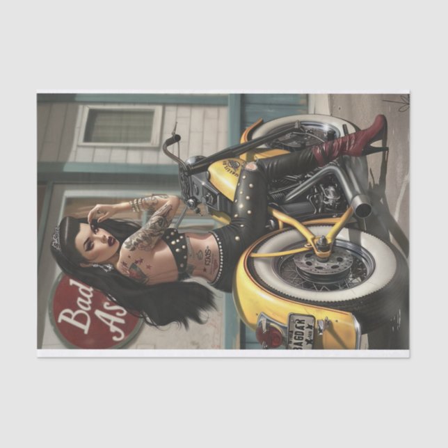 Papier Mousseline Biker Babe6 Mauvais à Bone Edition (Recto)