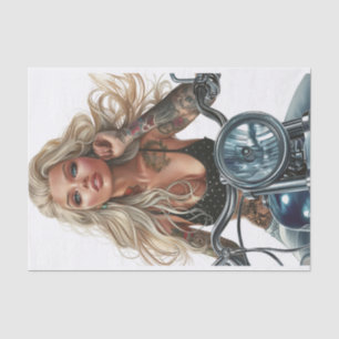 Papier Mousseline Biker Babe9