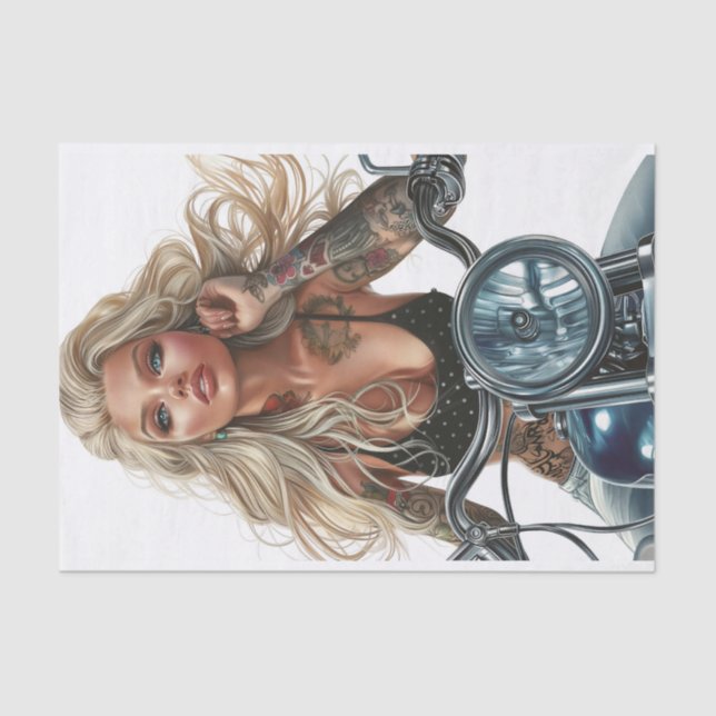 Papier Mousseline Biker Babe9 (Recto)