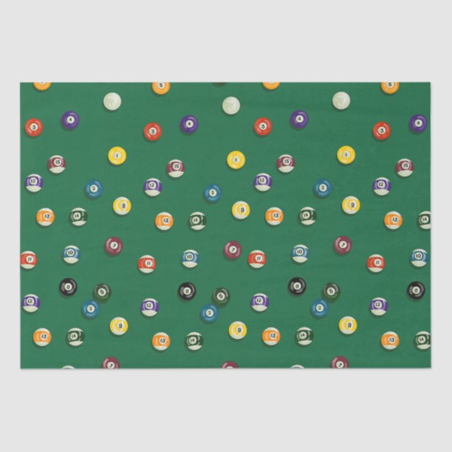 Papier Mousseline Billard Américain Table de Billard Shark (Recto)