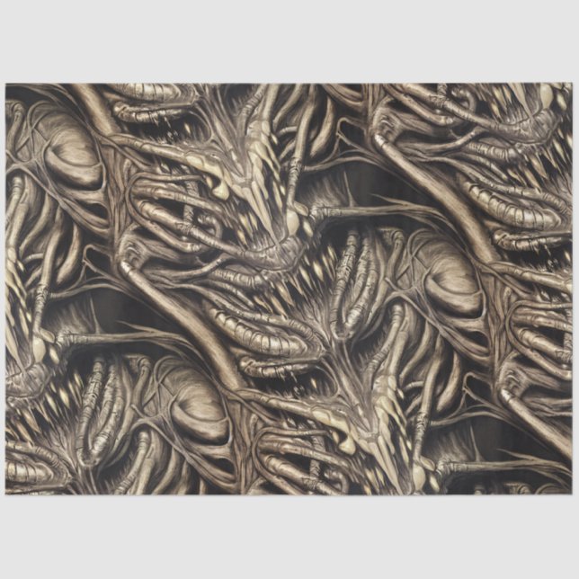 Papier Mousseline Biomatter démon d'horreur gothique déplaisante (Recto)