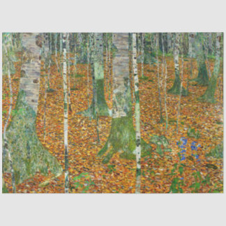Papier Mousseline Birch Forest by Gustav Klimt