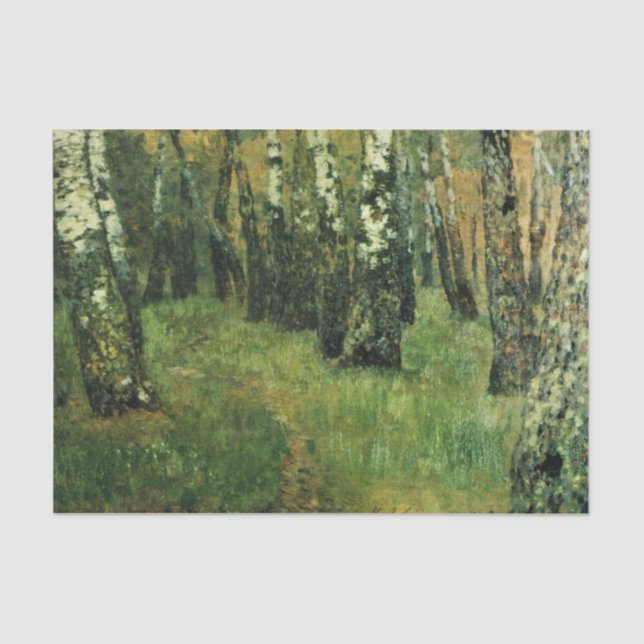 Papier Mousseline Birch Grove par Isaac Levitan Tissue Paper (Recto)