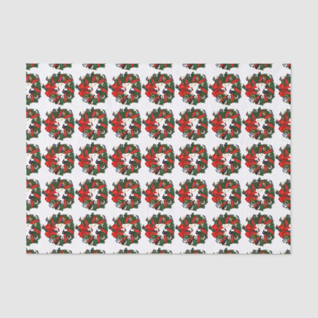 Papier Mousseline Birdorable NA Jardin Birds Christmas Wreath (Recto)