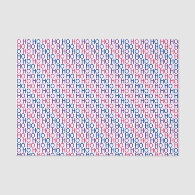 Papier Mousseline Bisexual Pride Ho Ho Ho Motif Tissu Papier (Recto)
