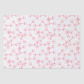 Papier Mousseline Bits équestres rose