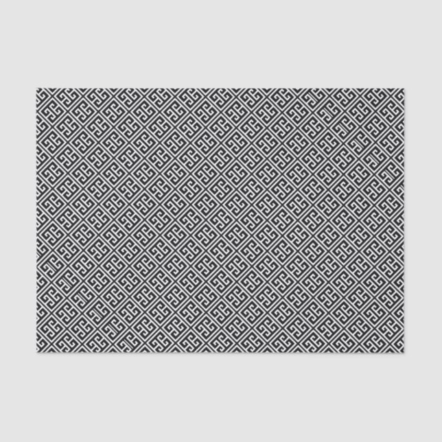 Papier Mousseline Black and White Greek (Recto)