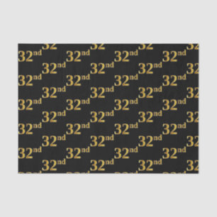 Papier Mousseline Black, Faux Gold 32e (Trente-Seconde)