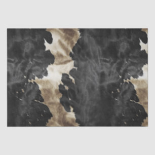 Papier Mousseline Black Gold Western Cowhide