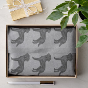 Papier Mousseline Black Labrador Retriever Dog Imprimer Motif Grey