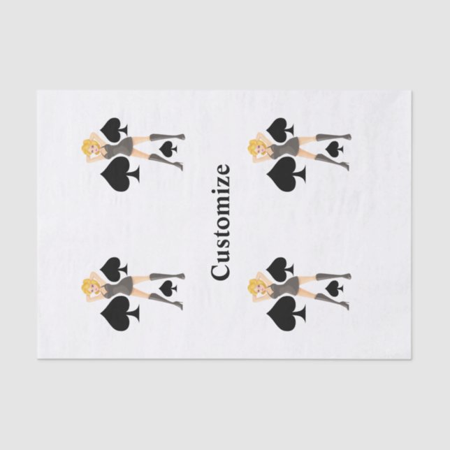 Papier Mousseline Black Spades Blonde Queen (Recto)