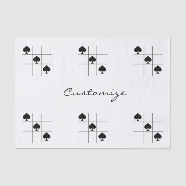 Papier Mousseline Black Spades Tac Toe Thunder_Cove (Recto)