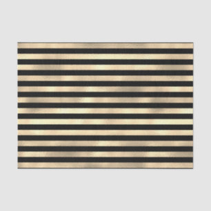 Papier Mousseline Black Stripes Textured Iridescente Gold Arrière - 