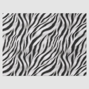 Papier Mousseline Black White Zebra Print Animal Safari
