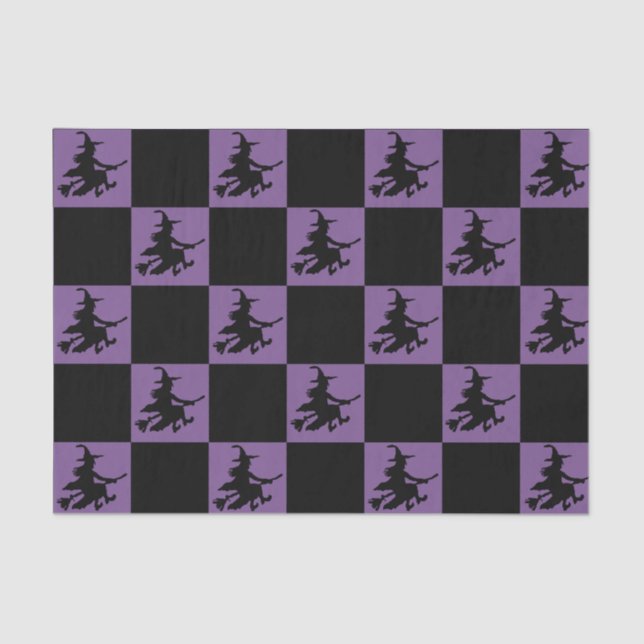 Papier Mousseline Black Witches Checkered (Recto)