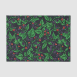 Papier Mousseline Blackberry sur gris foncé