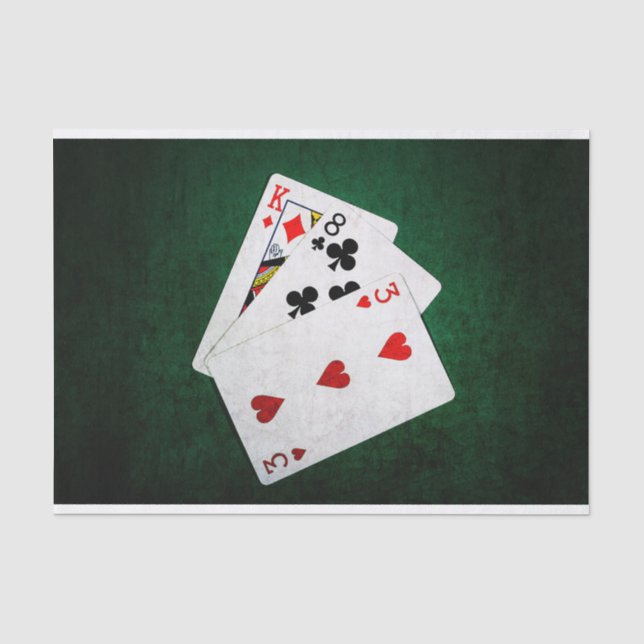 Papier Mousseline Blackjack 21 point - Roi, Huit, Trois (Recto)