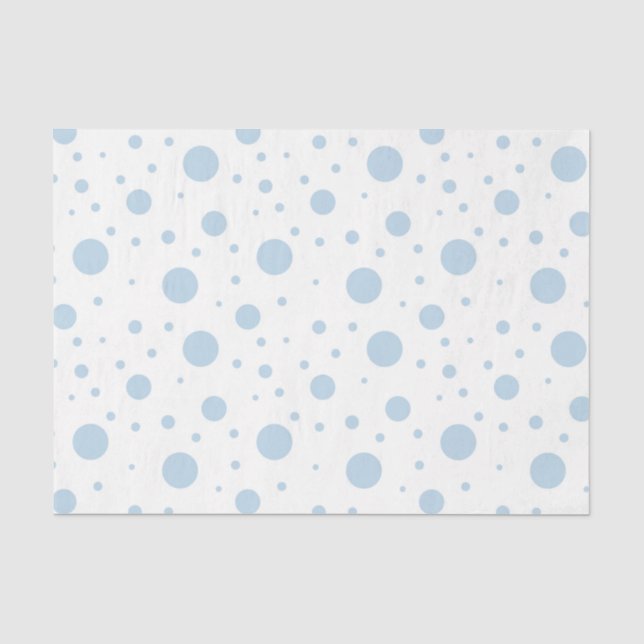 Papier Mousseline Blanc avec des points bleus (Recto)