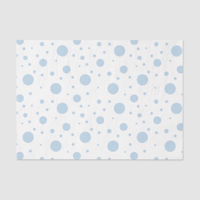 Papier Mousseline Blanc avec points bleus (Recto)